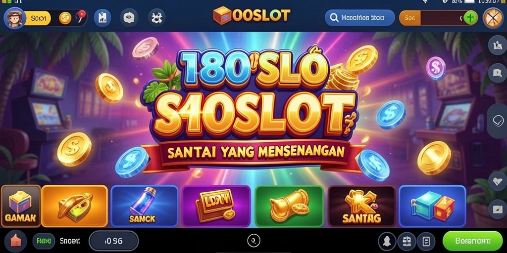 Tampilan gameplay menarik dari 180SLOT dengan tema slot beragam.