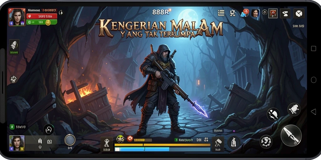 Screenshot menampilkan karakter dalam situasi horor yang mencekam.