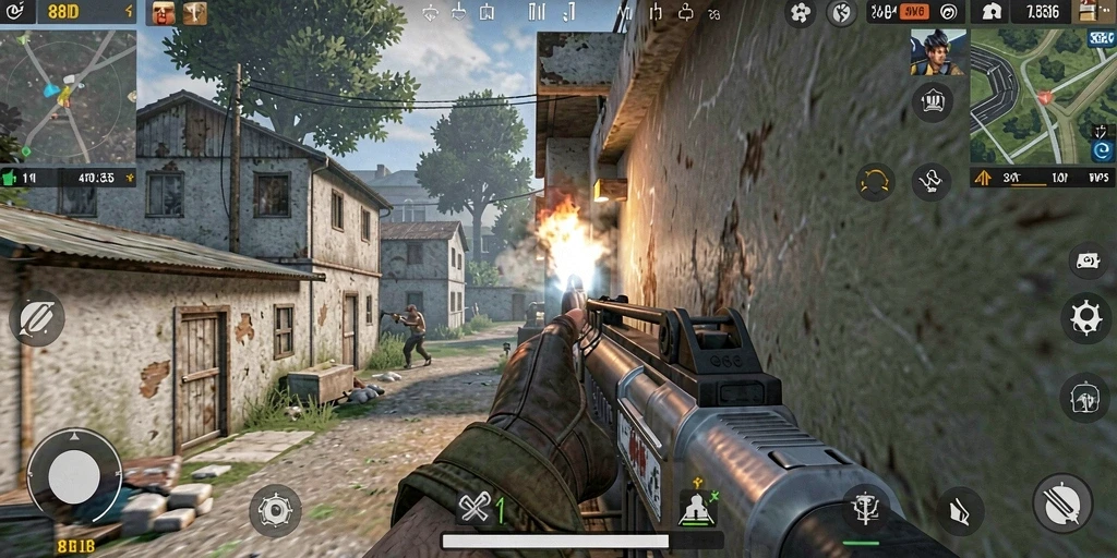 Screenshot gameplay TPS yang seru dan mendebarkan dalam 88ID.