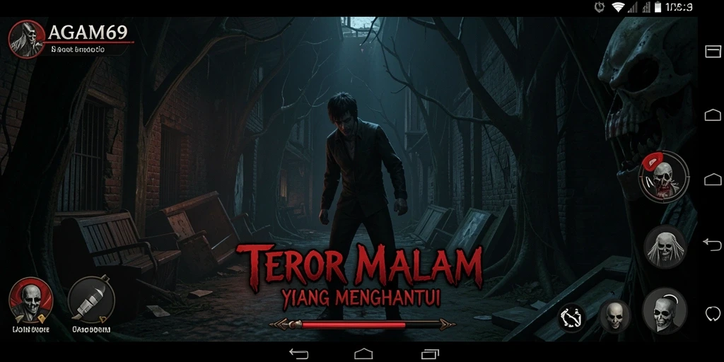 Tangkapan layar menunjukkan karakter dalam kegelapan mencekam.