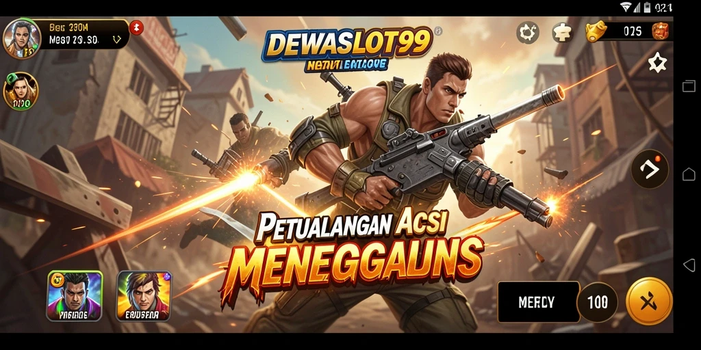 Tangkapan layar menunjukkan aksi menegangkan dalam DEWASLOT99.