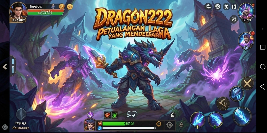 Tampilan gameplay seru dan penuh aksi di DRAGON222.