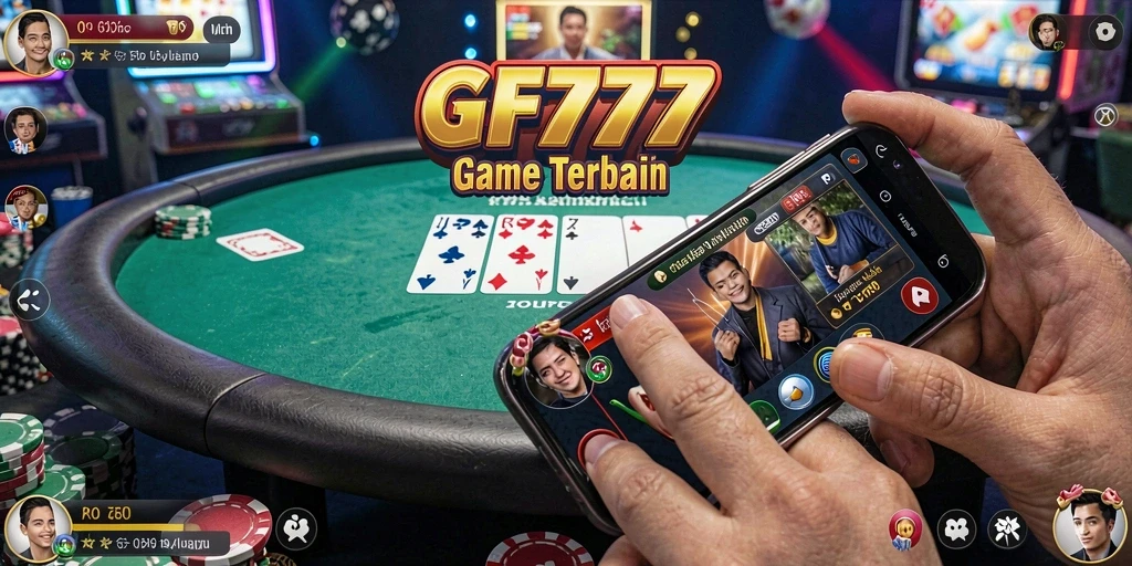 Screenshot GF777 menampilkan gameplay poker yang mendebarkan dan interaktif.