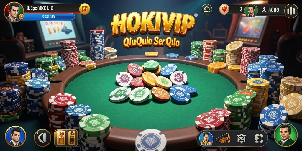 Tampilan gameplay QiuQiu yang menarik di HOKIVIP.