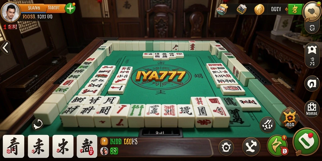 Tampilan gameplay Mahjong di IYA777 yang menakjubkan.