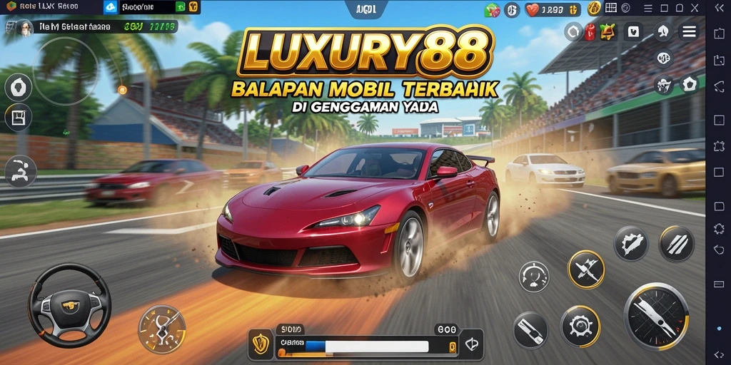 Screenshot LUXURY88 menunjukkan momen balapan yang mendebarkan.