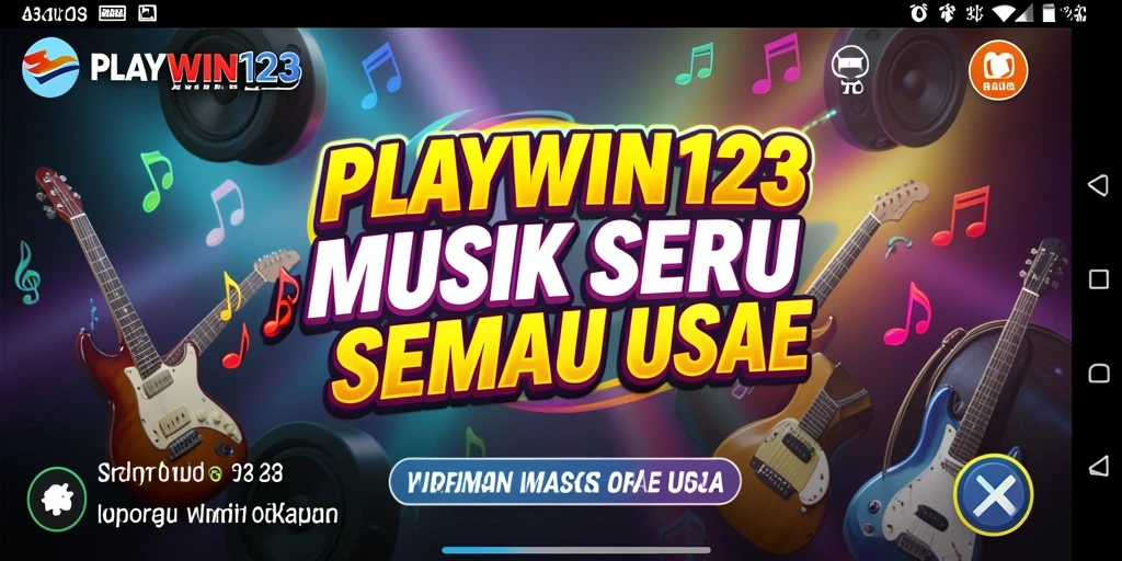 Tangkapan layar dari gameplay seru di PLAYWIN123 menunjukkan tantangan musik.
