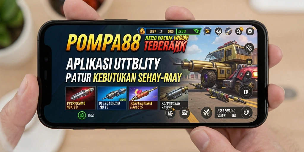 Tampilan antarmuka aplikasi POMPA88 yang sederhana dan efektif.