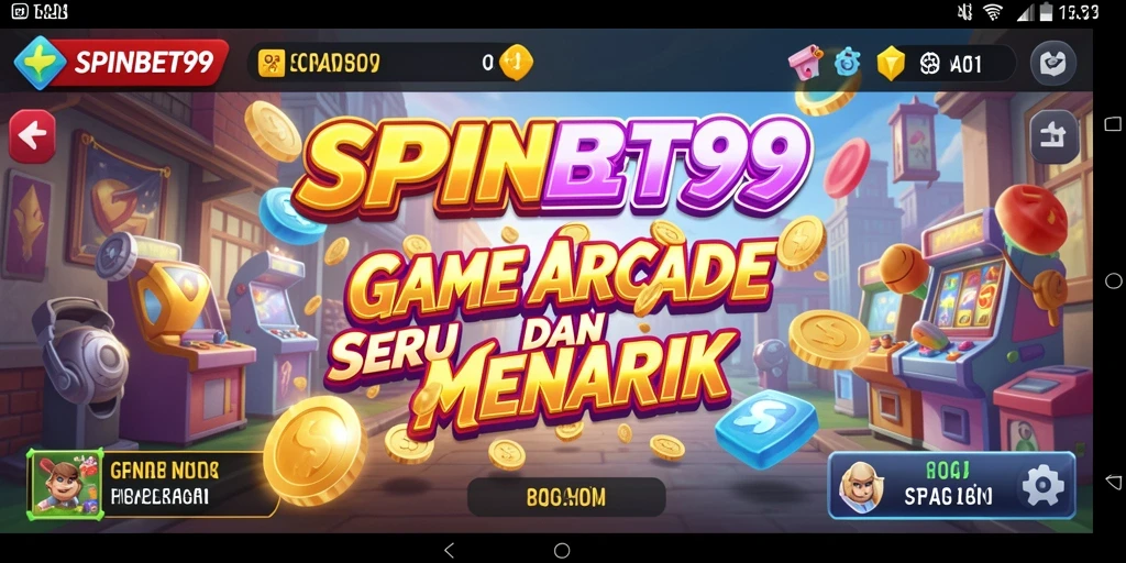 Tangkapan layar utama SPINBET99 menampilkan gameplay arcade yang seru.