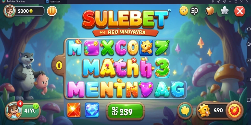 Tampilan gameplay seru dalam SULEBET dengan tantangan Match-3.