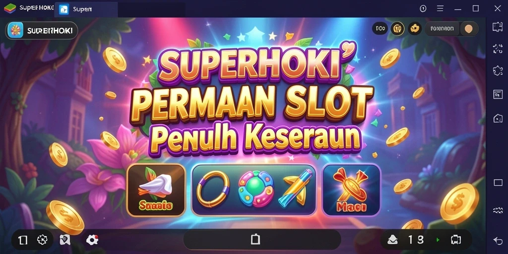 Tampilan gameplay <strong>SUPERHOKI</strong> yang menarik dan penuh warna.