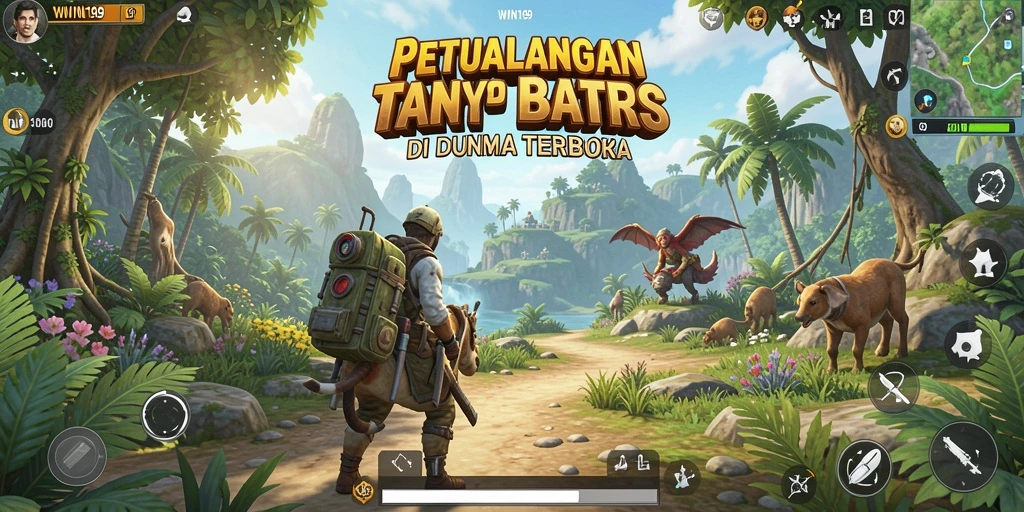 Screenshot gameplay WIN199 menampilkan petualangan seru di dunia terbuka.