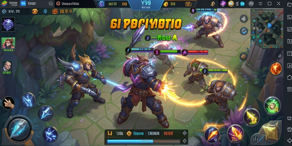 Gameplay MOBA Y89 yang mendebarkan dan strategis.